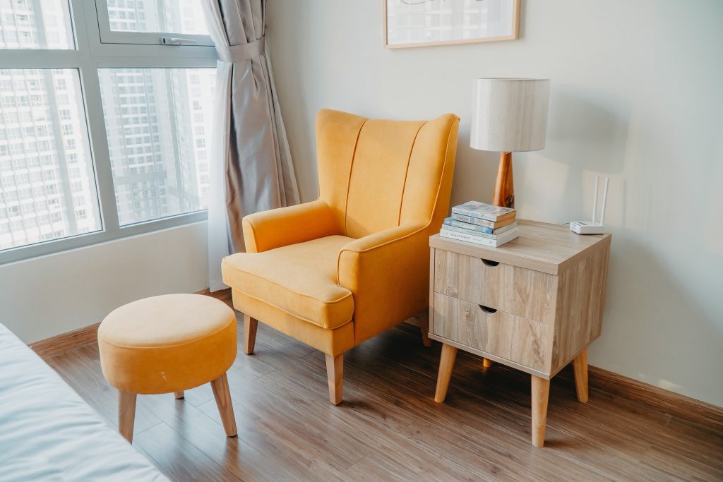 El mobiliario hace una decoración de interiores auténtica